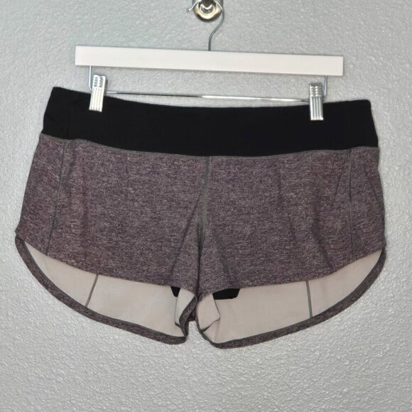 Lululemon Speed Up Short *2.5" - 10 Heather Lux Multi Black / Black - Picture 3 of 6